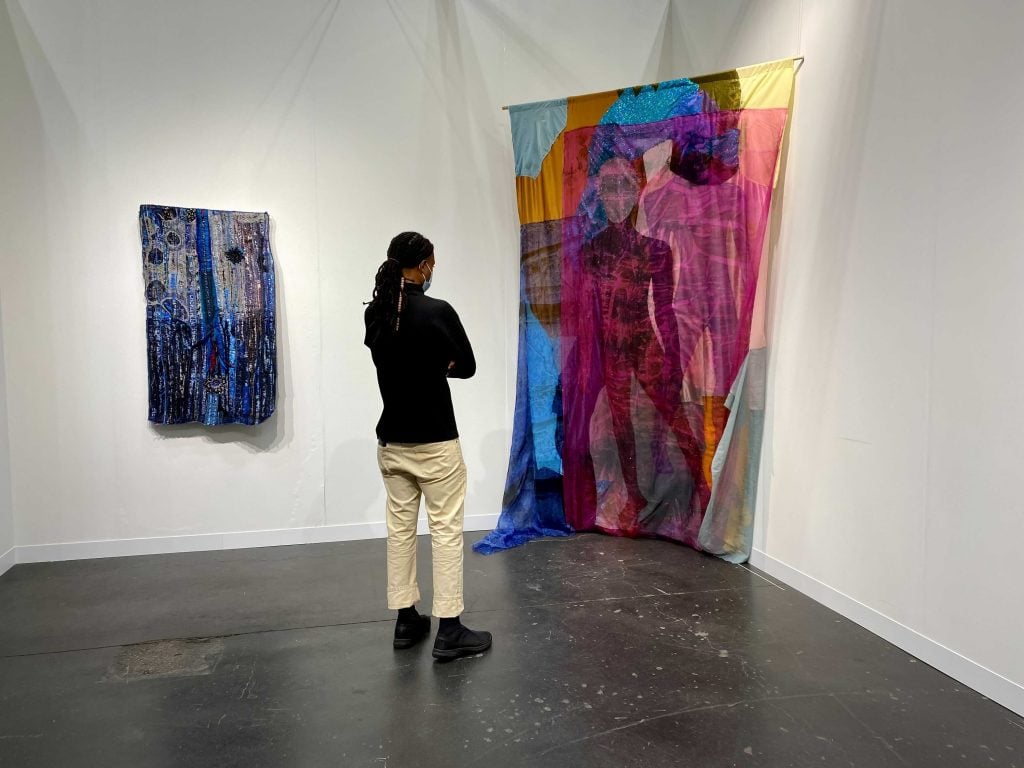 Work by Ambrose from Friedman Gallery, New York and Beacon, at the 2021 Armory Show at the Javits Center in New York. Photo by Sarah Cascone.