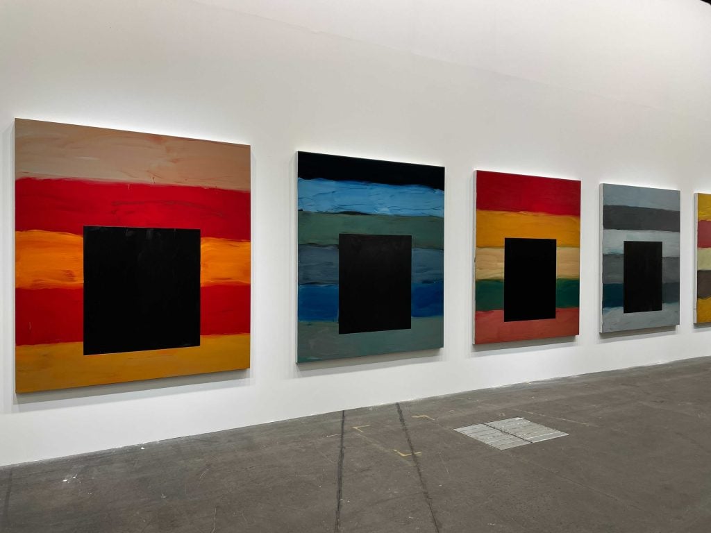 Sean Scully Dark Windows (2020) presented by Kewenig and Lisson. Photo: Kate Brown
