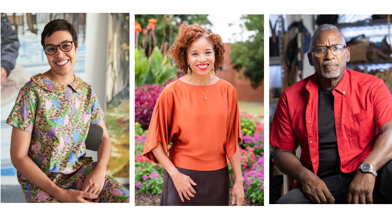 From left: Jordan Casteel, Nicole R. Fleetwood, and Daniel Lind-Ramos. Courtesy of the John D. and Catherine T. MacArthur Foundation.