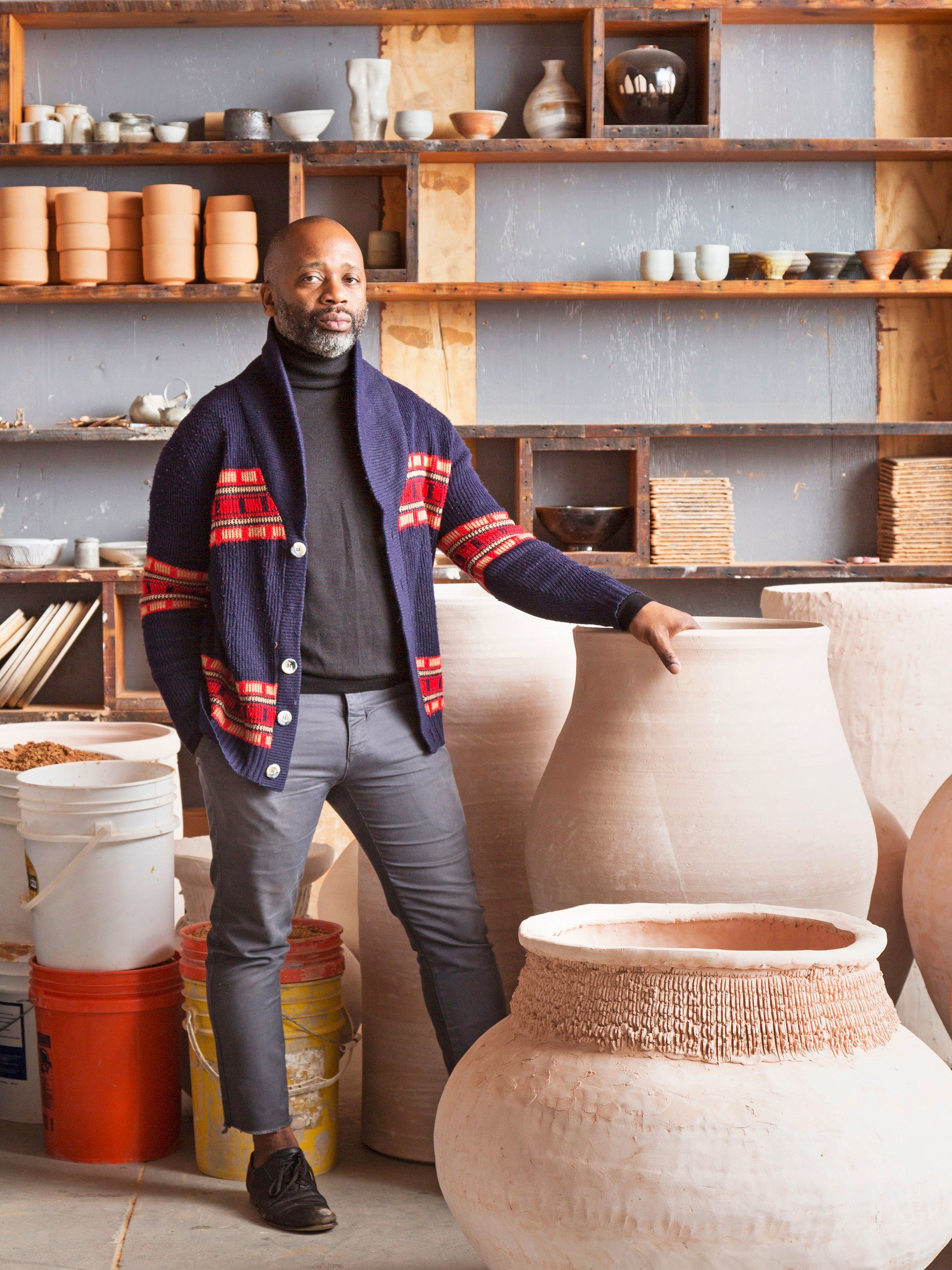 Chicago-based artist Theaster Gates. Courtesy of Whitechapel Gallery.