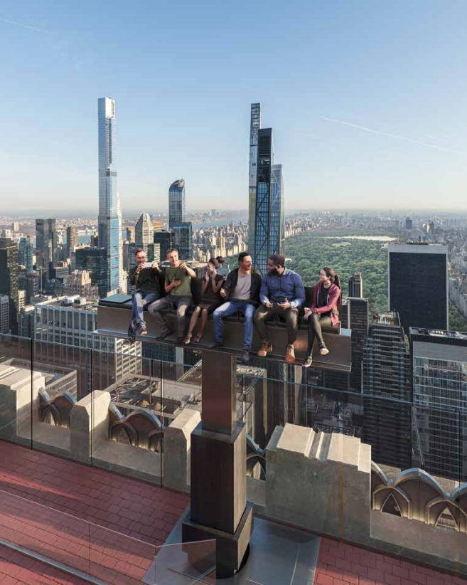 A rendering of the proposed Lunch atop a Skyscraper experience. Courtesy of Tishman Speyer Properties.