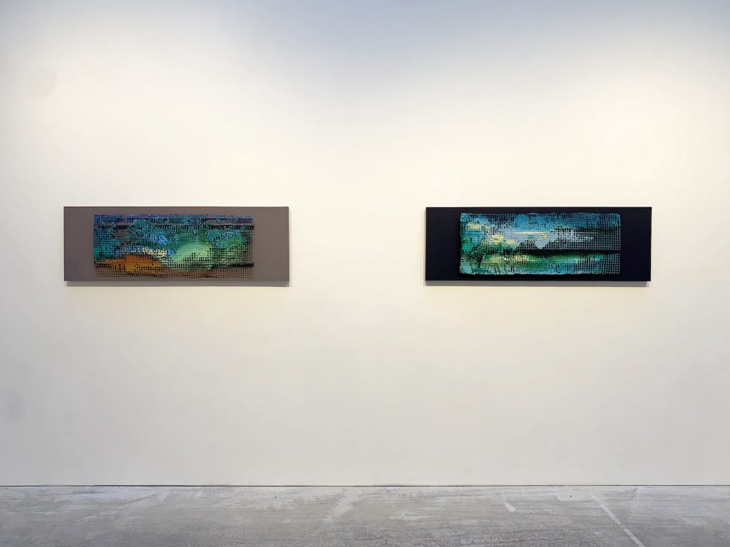 Installation view "William Tillyer: The Mulgrave Tensile Wire Works and Mulgrave Wire Scrolls" 2021. Courtesy of Bernard Jacobson Gallery.