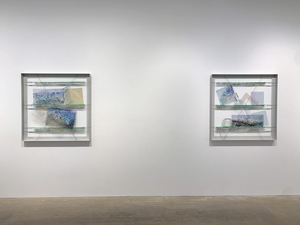 Installation view "William Tillyer: The Mulgrave Tensile Wire Works and Mulgrave Wire Scrolls" 2021. Courtesy of Bernard Jacobson Gallery.