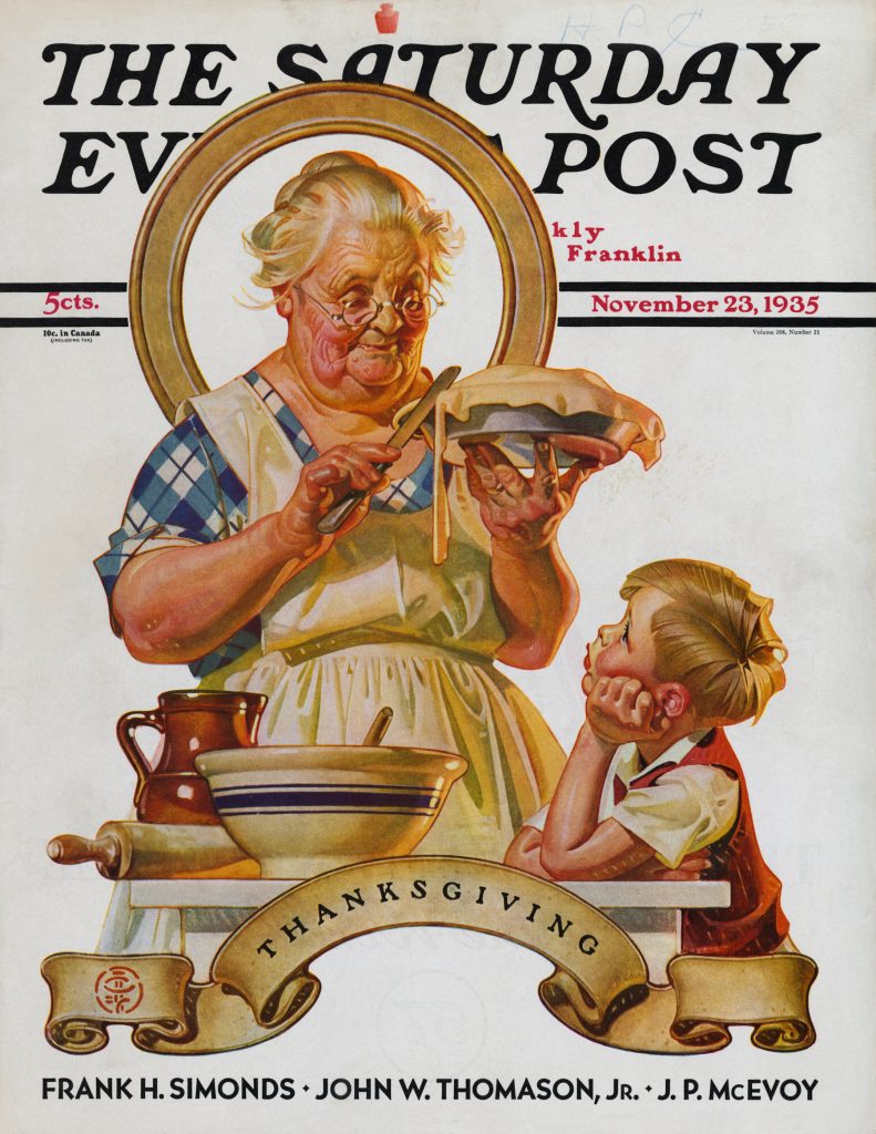 Thanksgiving Cover of The Saturday Evening Post by J.C. Leyendecker. (Photo courtesy Getty Images.)
