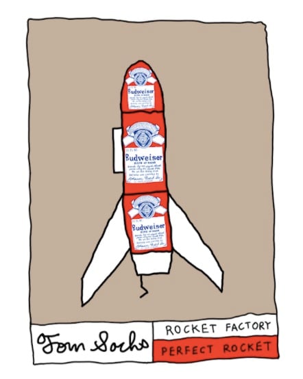 Screenshot of Tom Sachs, <em>Life of the Party</em> from the "Rocket Factory" NFT collection.