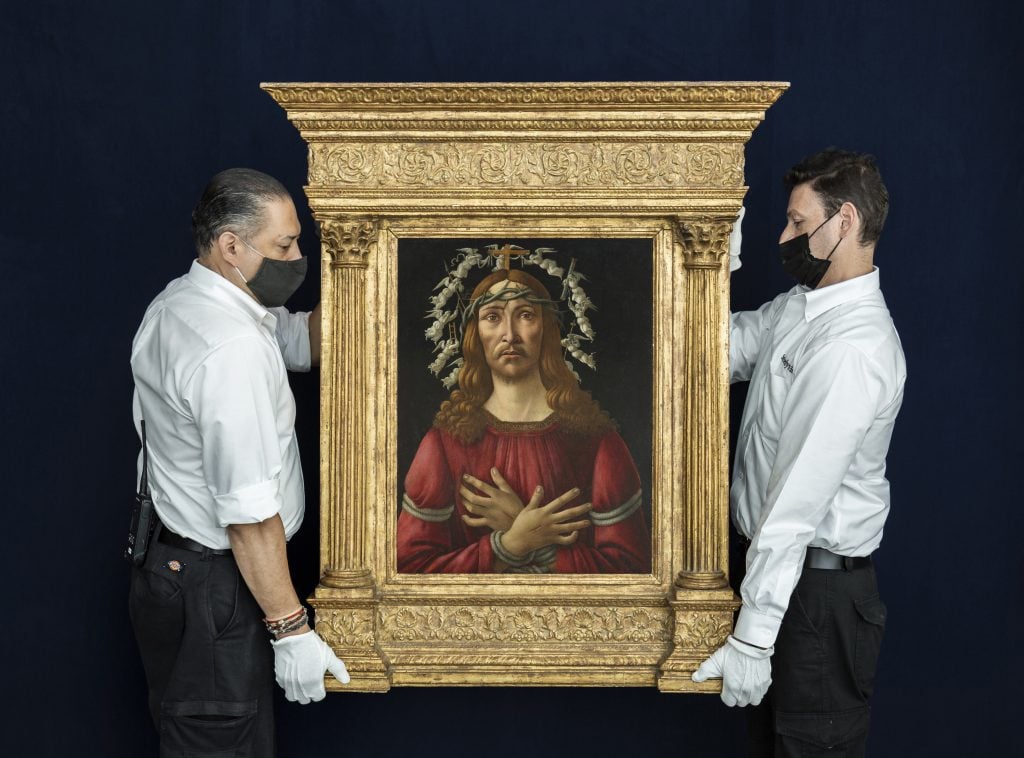 Sandro Botticelli's The Man of Sorrows will be unveiled in Hong Kong as the appetite for Old Master work grows. Courtesy of Sotheby's.