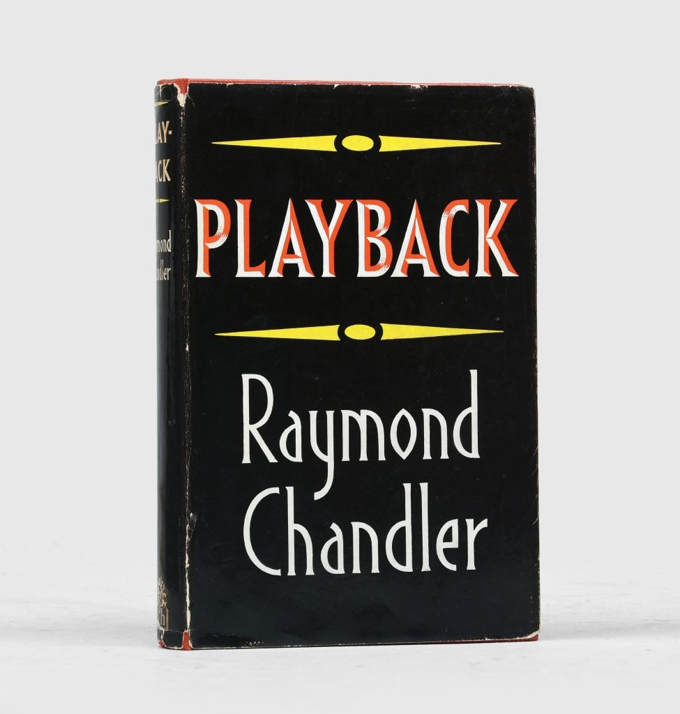 A first edition of Raymond Chandler’s Playback (London, 1958).