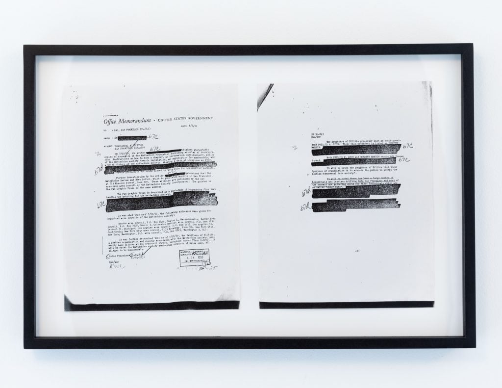 Barbara Hammer, FBI Report, Daughters of Bilitis (1985). Courtesy of the artist and Company Gallery.