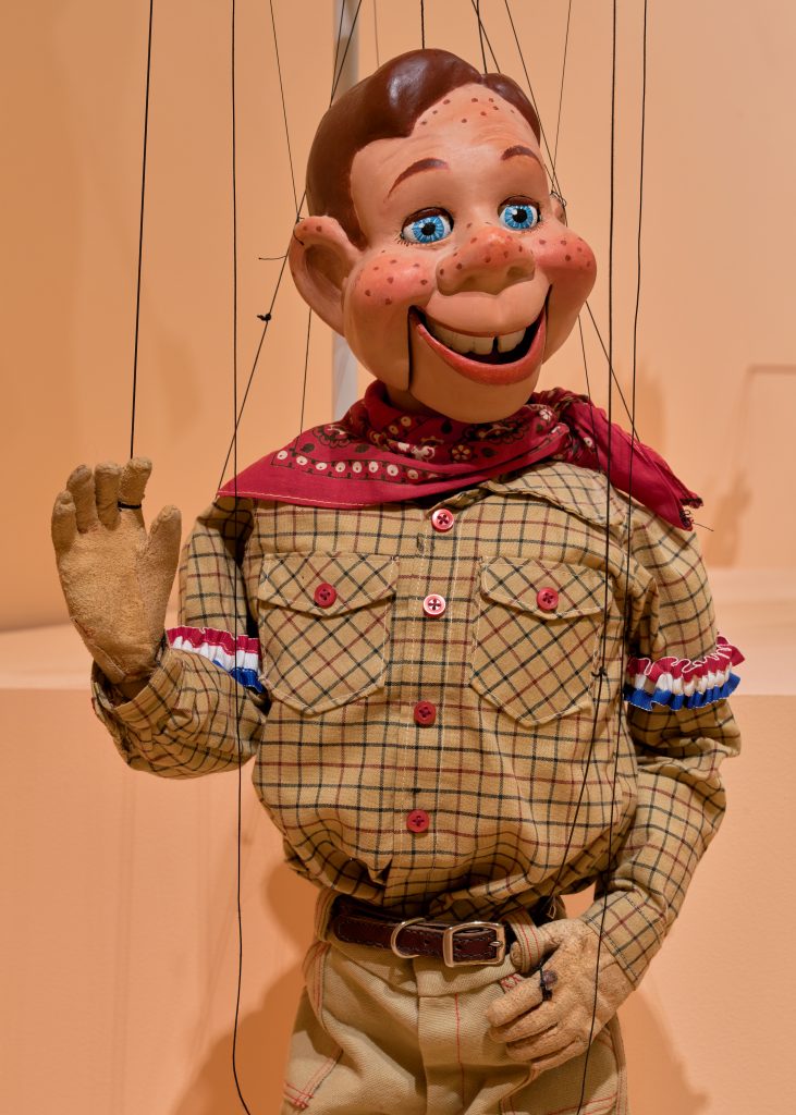 Howdy Doody, built by Alan Semok, recreated by Richard Liljeblad (Mystery Puppeteers).  Collection by Jack Roth.  Photo courtesy of the Museum of the City of New York.
