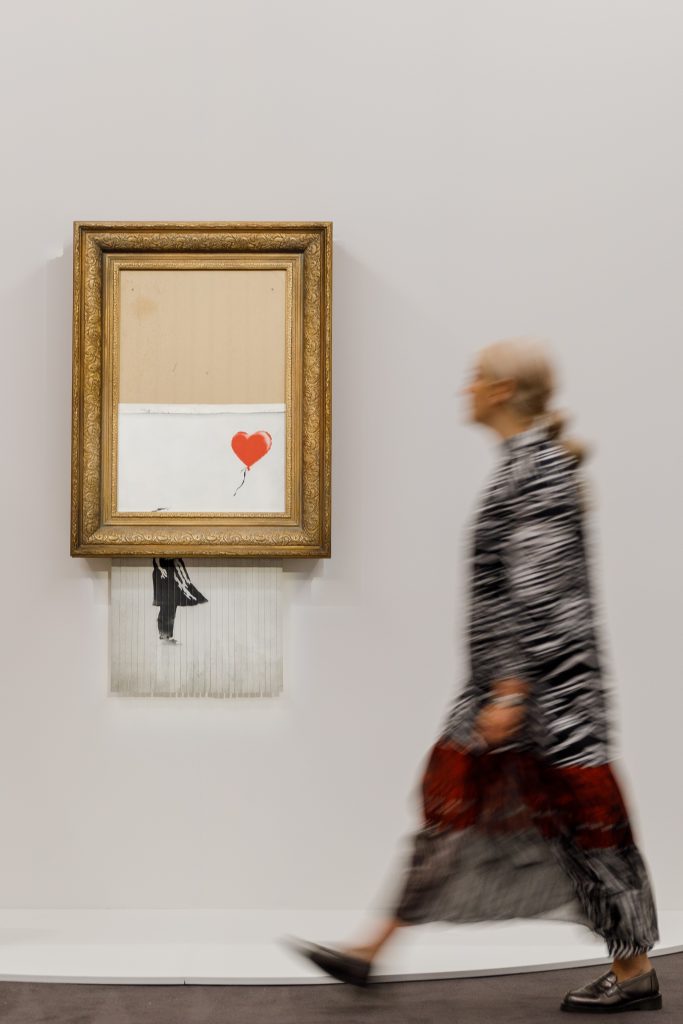 Banksy's Love Is in the Bin (2018). Photo courtesy of Sotheby's