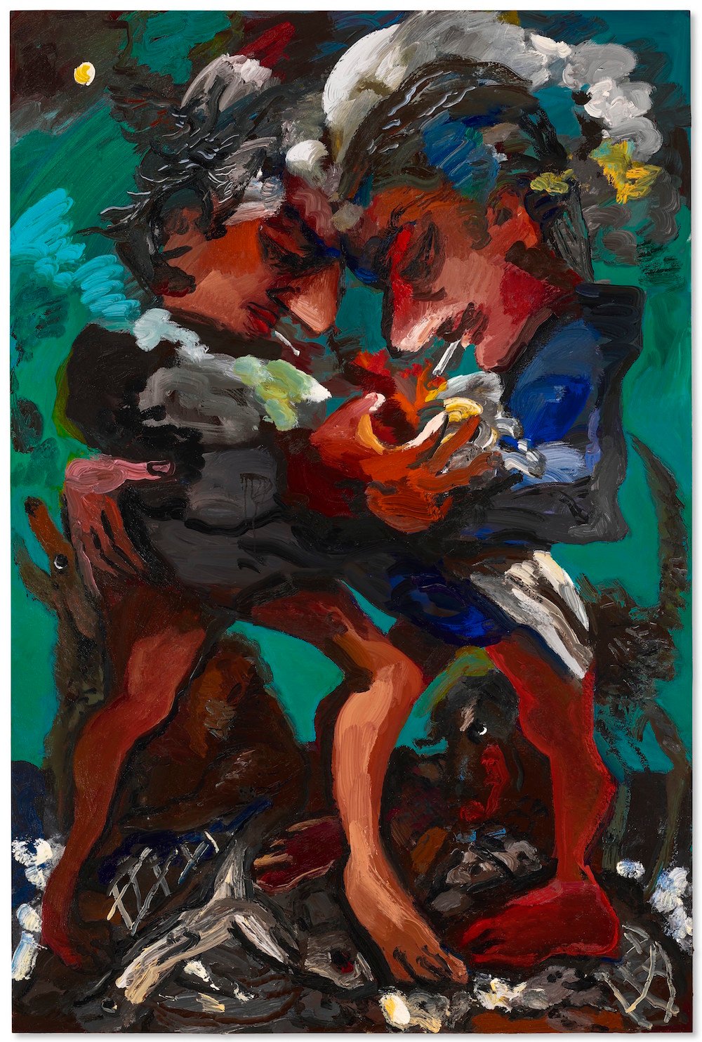 Dana Schutz, Smokers 2021. Image courtesy the artist and Christie's.