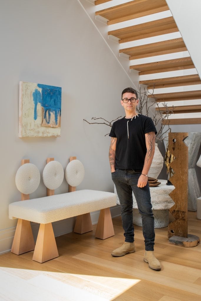 Christian Siriano at home in Connecticut. Photo: Taylor Dafoe.