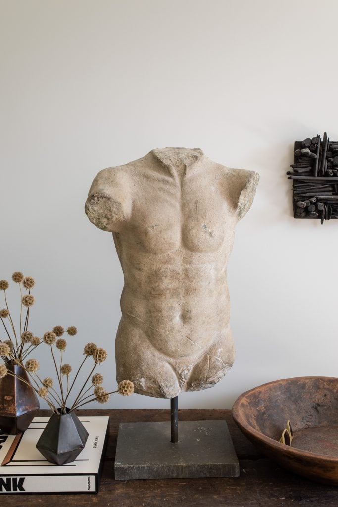 A plaster antique, part of Siriano's collection. Photo: Taylor Dafoe.