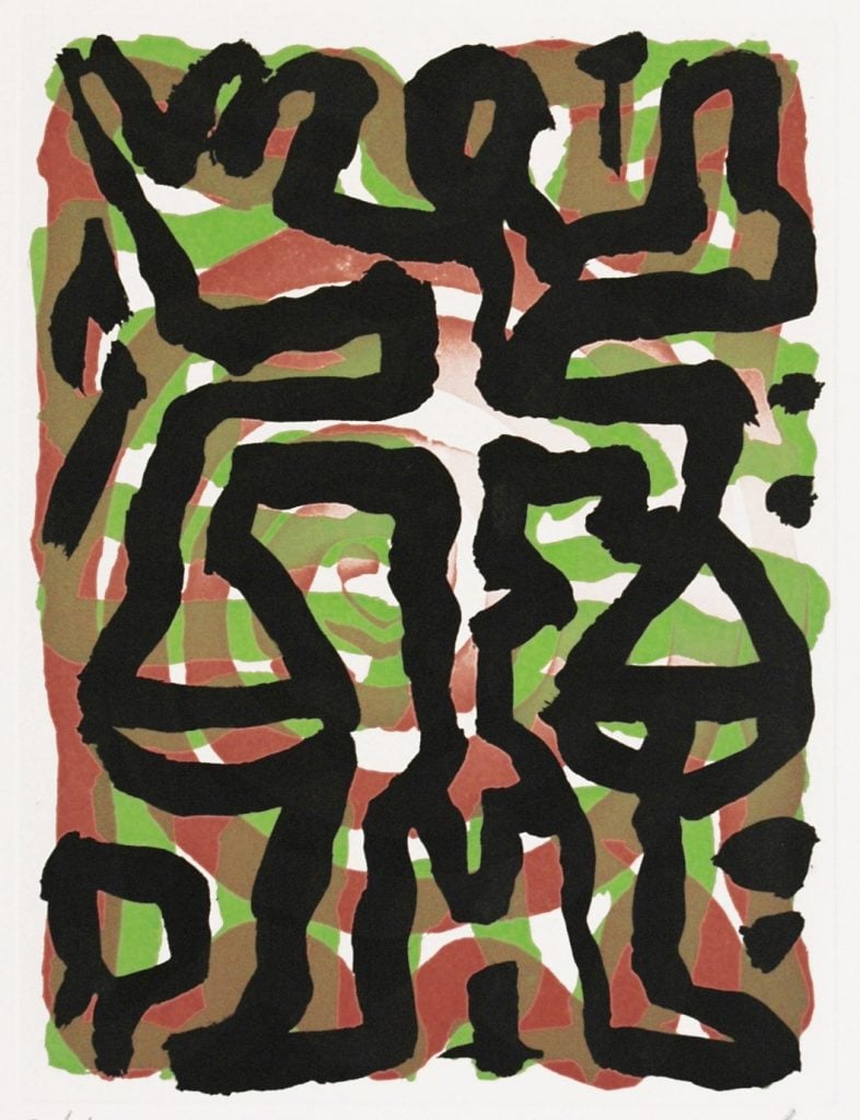 A.R. Penck, Waage (1995). Courtesy of Die Galerie.