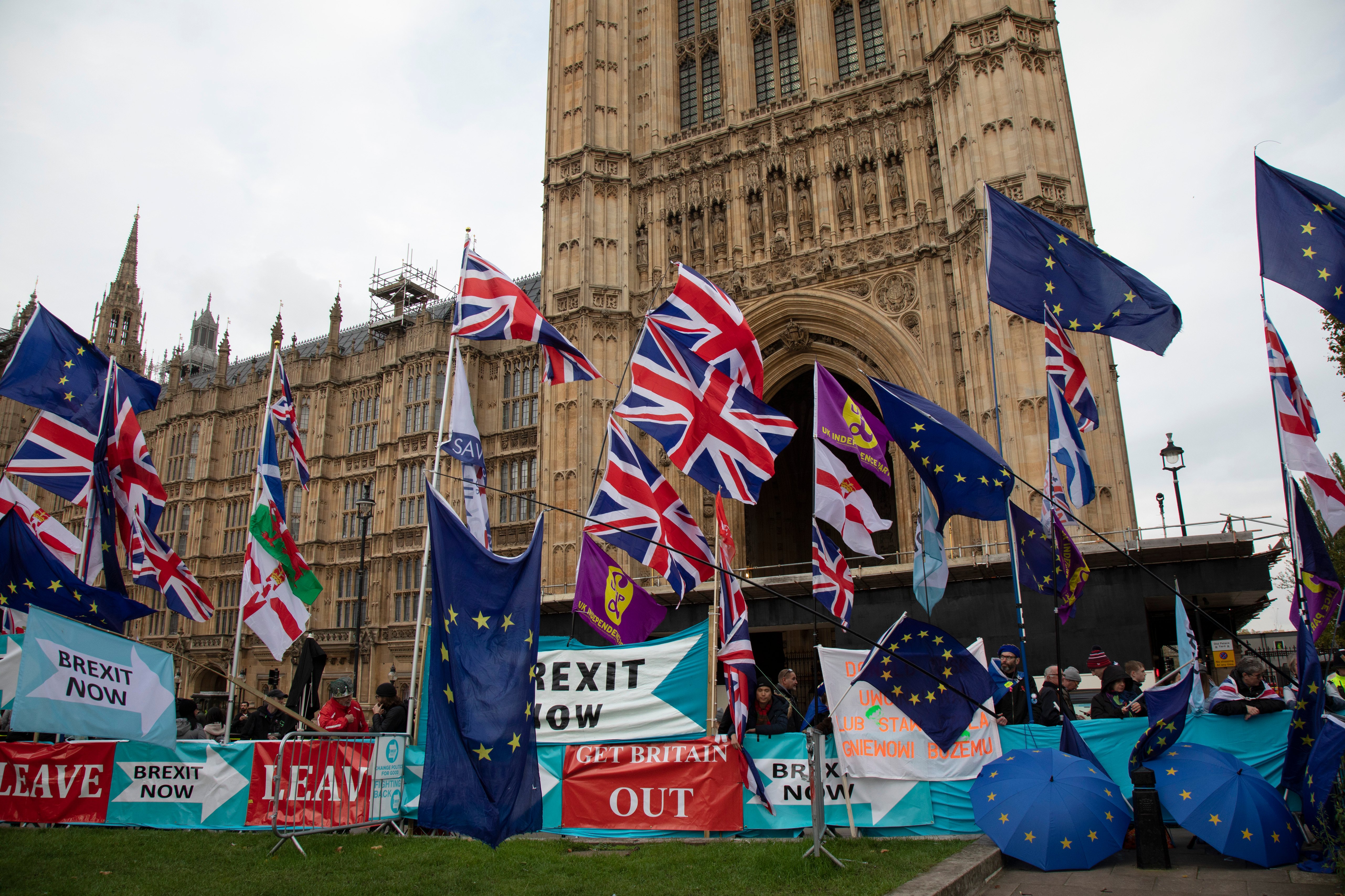 Anti Brexit pro European Union protest in Westminster on 28th October 2019 in London, England. Photo by Mike Kemp/In Pictures via Getty Images