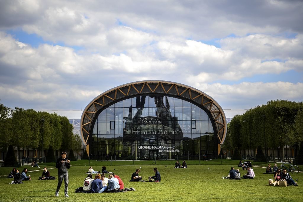 The lawn of the Champ de Ephemere, where FIAC will be located this year. Photo: Christophe Archambault via Getty Images.