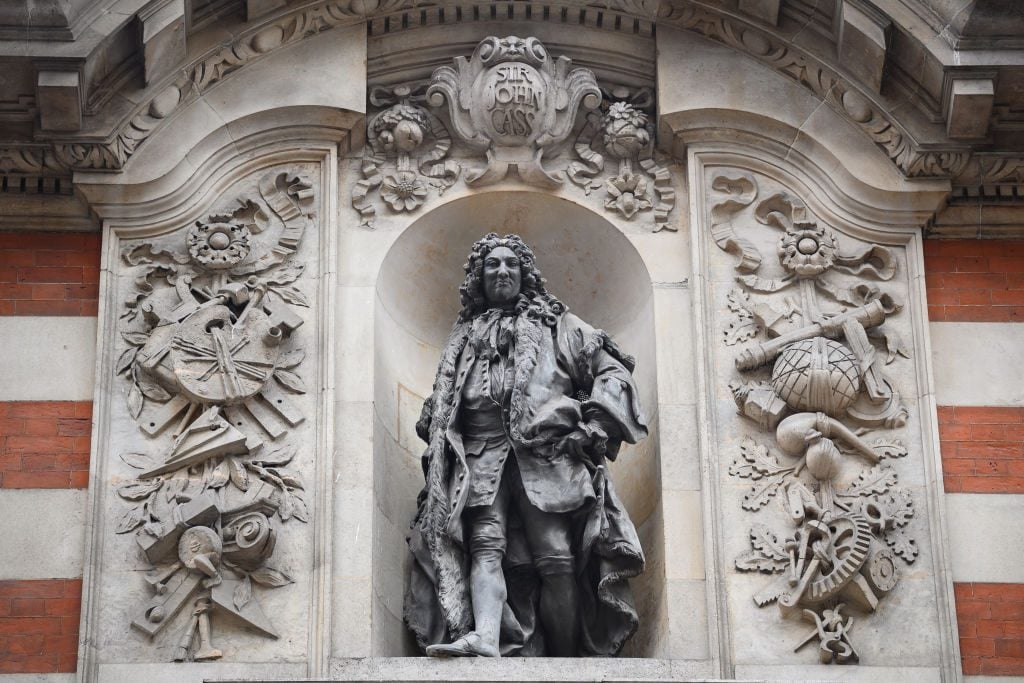 A statue of Sir John Cass is seen on June 08, 2020 in London, England. Photo: Leon Neal/Getty Images.