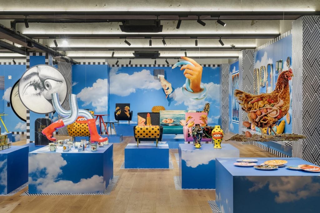 Installation view of Toiletpaper's first show in Seoul, South Korea, at Hyundai Card's exhibition space Storage. Courtesy of Hyundai Card.