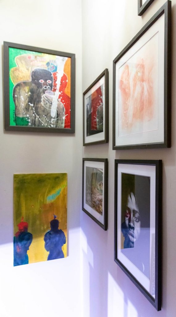 Installation view of artwork in the home of Adeola Arthur Ayoola.