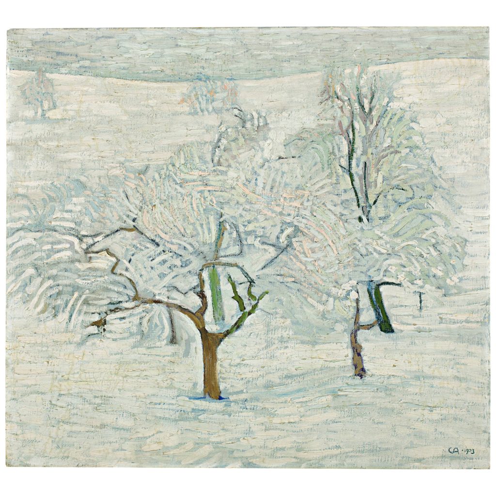 Cuno Amiet, <i>Winterlandschaft</i> (1903). Courtesy of Galerie Kornfeld.