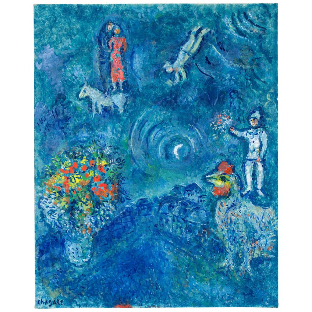 Marc Chagall, <i>La fête au village</i> (ca. 1980-82). Courtesy of Galerie Kornfeld.