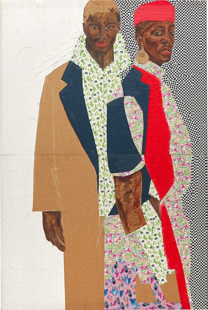 Serge Attukwei Clottey Fashion icons (2020-2021). Image courtesy Phillips.