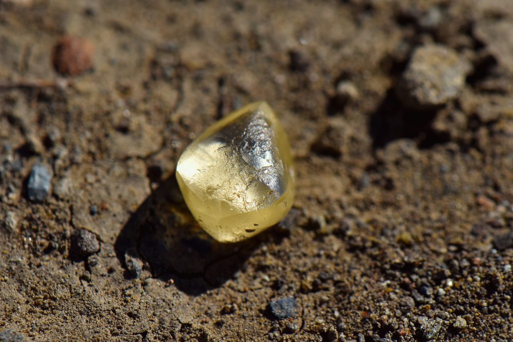 The Lucy Diamond discovered by Noreen Wredberg at Crater of Diamonds State Park in Murfreesboro, Arkansas. Photo courtesy of Arkansas State Parks.