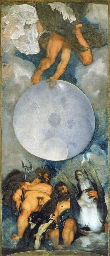 Caravaggio, Jupiter, Neptune and Pluto. Collection of the Villa Aurora.
