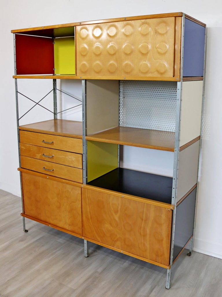 This Eames storage unit, purchased for just $100 in 1951, hammered down for $48,000 at auction. Photo courtesy of Le Shoppe Auction House, Keego Harbor, Michigan.