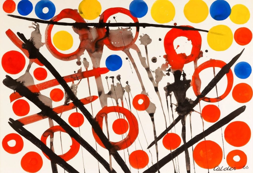 Alexander Calder, <em>Loose Yolks</em> (1966). Courtesy Geoffrey Diner Gallery