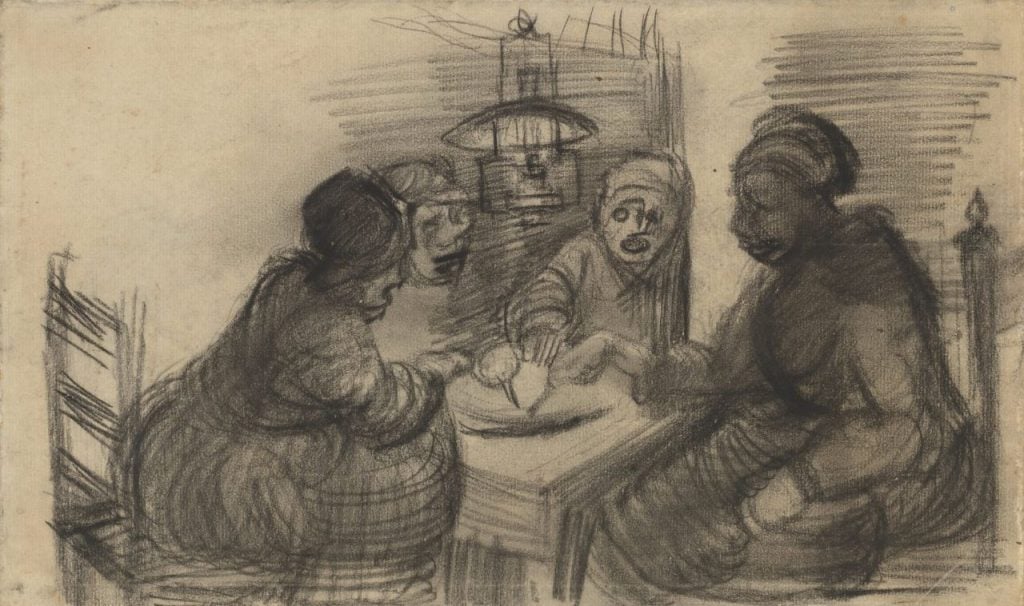 Vincent van Gogh, <em>Four People Sharing a Meal</em> (1885). Collection of the Van Gogh Museum, Amsterdam.