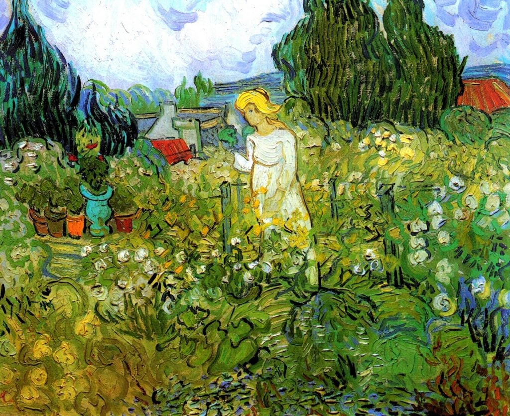 Vincent van Gogh, <em>Marguerite Gachet in the Garden</em> (1890). Collection of the Musée d'Orsay, Paris.