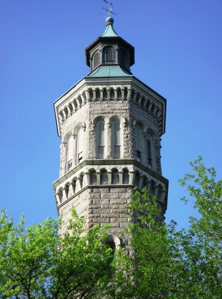 The High Bridge Water Tower, in Highbridge Park in Washington Heights, New York. Photo by Beyond My Ken, <a href= target="_blank" rel="noopener">GNU Free Documentation License</a> and Creative Commons Attribution-Share Alike <a href=https://creativecommons.org/licenses/by-sa/4.0/ target="_blank" rel="noopener">4.0 International</a>, <a href=https://creativecommons.org/licenses/by-sa/3.0/deed.en target="_blank" rel="noopener">3.0 Unported</a>, <a href=https://creativecommons.org/licenses/by-sa/2.5/deed.en target="_blank" rel="noopener">2.5 Generic</a>, <a href=https://creativecommons.org/licenses/by-sa/2.0/deed.en target="_blank" rel="noopener">2.0 Generic</a> and <a href=https://creativecommons.org/licenses/by-sa/1.0/deed.en arget="_blank" rel="noopener">1.0 Generic</a> license.