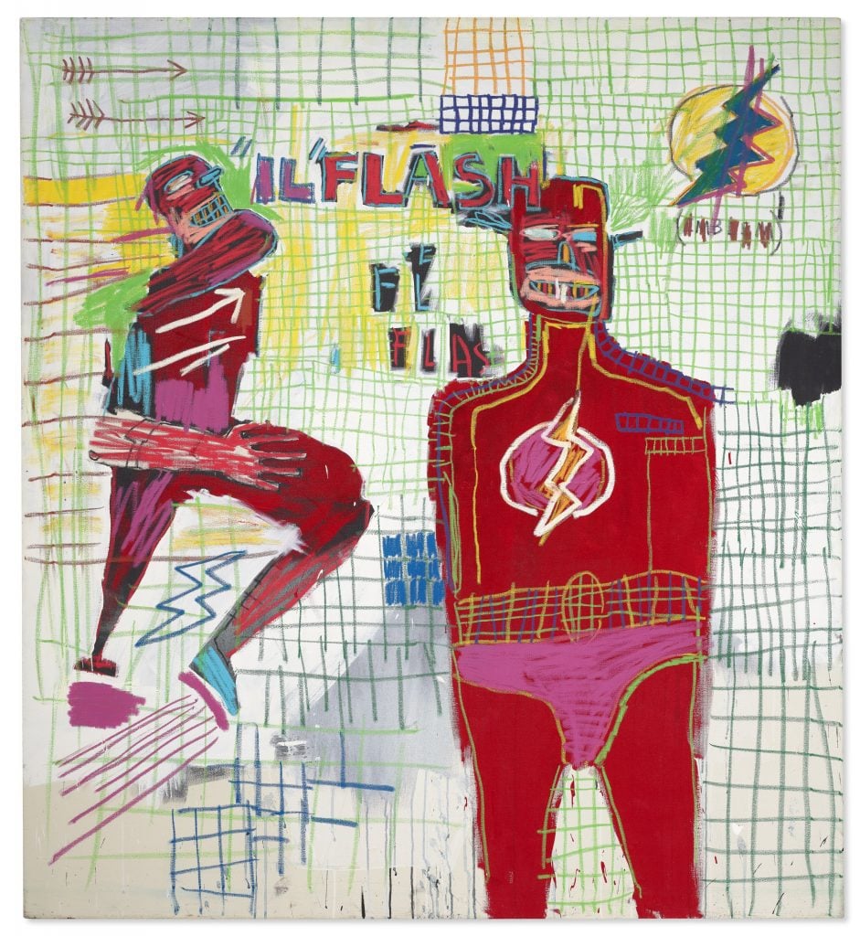 Jean-Michel Basquiat, Flash in Naples (1983). Courtesy of Christie's Images, Ltd.