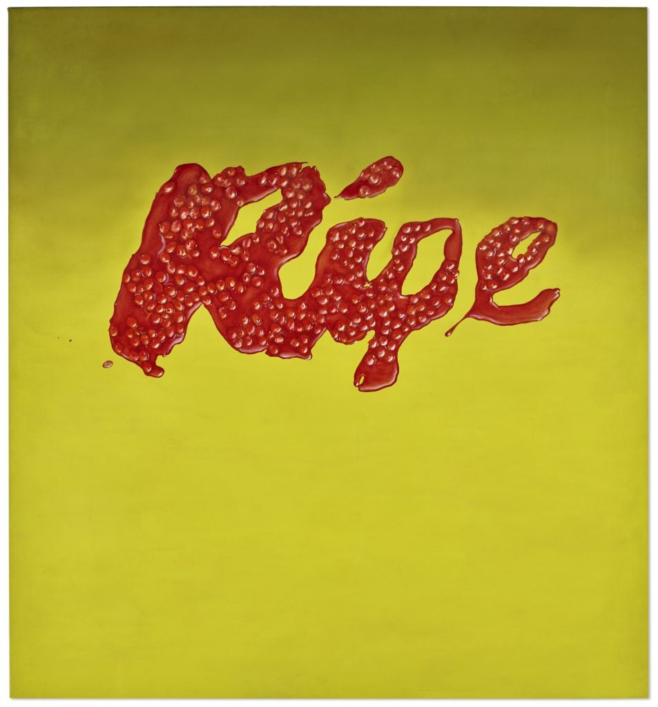 Ed Ruscha, Ripe (1967). Courtesy of Christie's Images, Ltd.