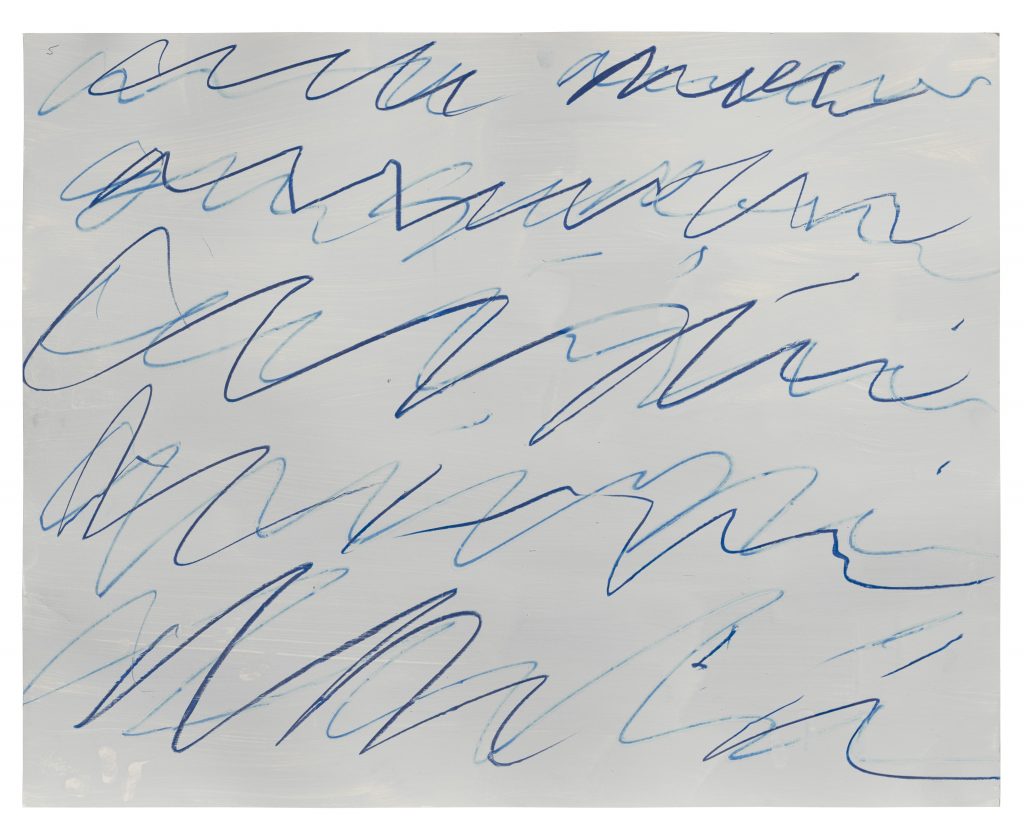 Cy Twombly, Untitled (Roman Note) (1970).  Lent by Christie's Images, Ltd.