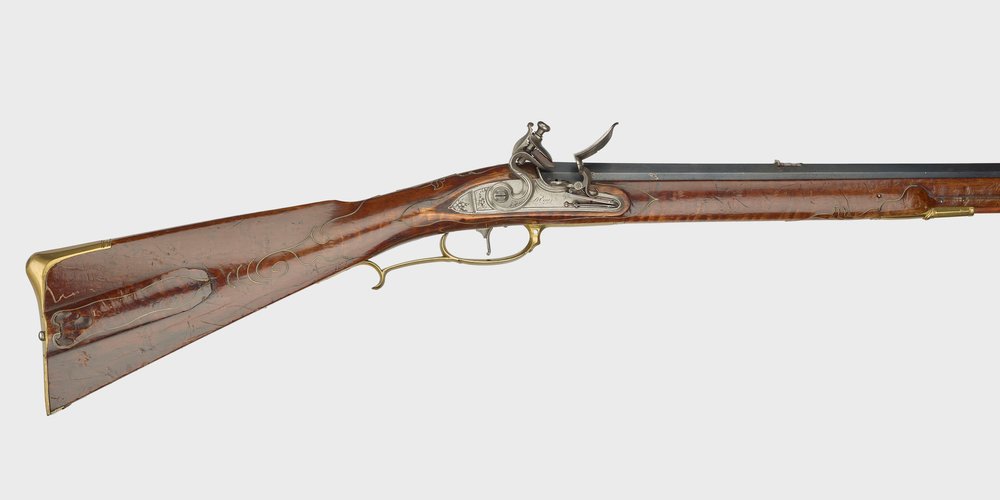 A John Christian Oerter Flintlock long gun, 1774, which belongs to the Royal Collection at Windsor Castle in England. Courtesy of the Royal Collection Trust.