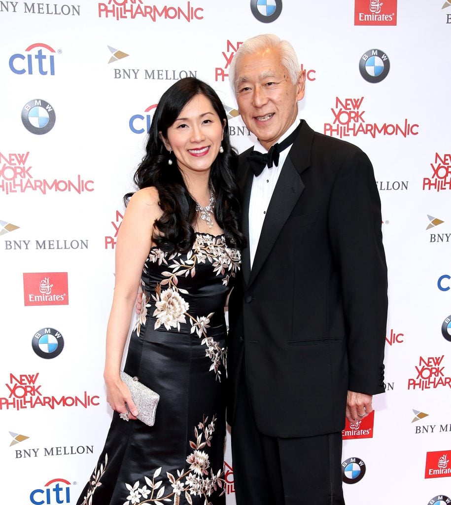 Agnes Hsu-Tang (L) and Oscar Tang in New York City. (Photo by Paul Zimmerman/WireImage).