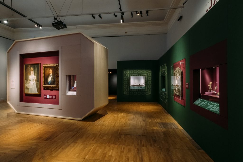 Installation view, "Fabergé in London: Romance to Revolution" at the V&A. Courtesy of the Victoria & Albert Museum.