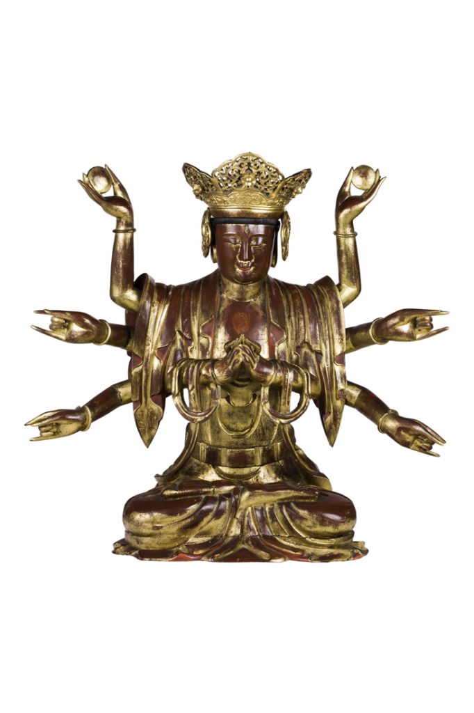 Eight-Armed Guanyin (Early Qing Dynasty). Estimate $7,000–10,000.