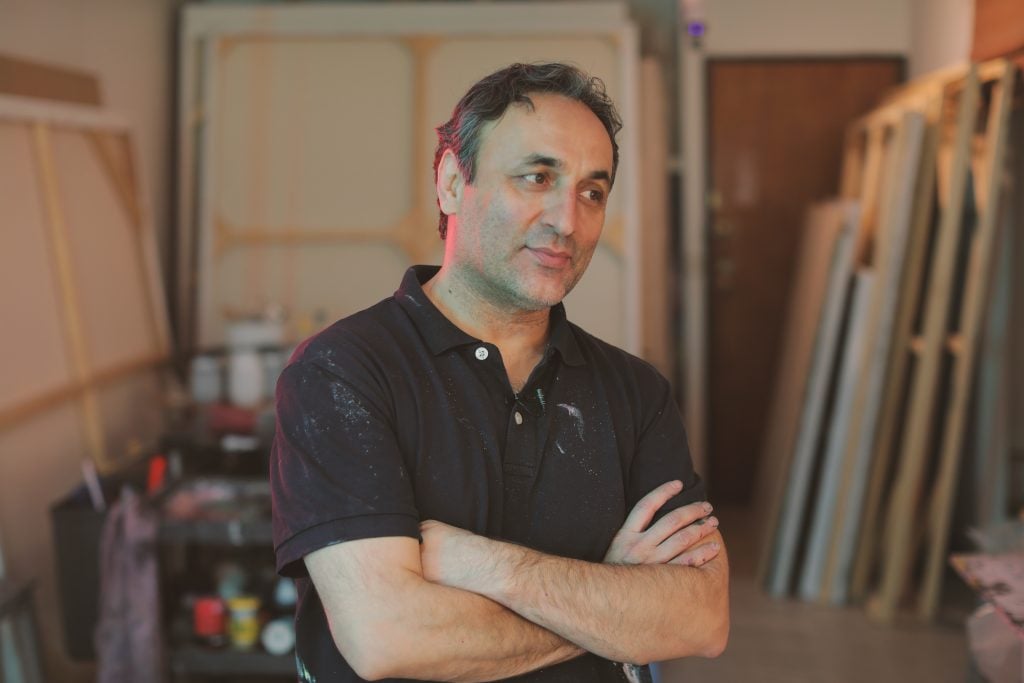 Dariush Hosseini in his studio.