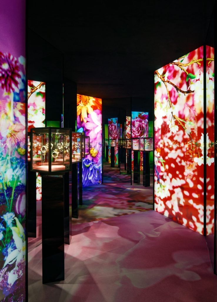 Work by Mika Ninagawa at Van Cleef & Arpels's Florae exhibition in Paris. Photo courtesy Takuji Shimmura and Van Cleef & Arpels.