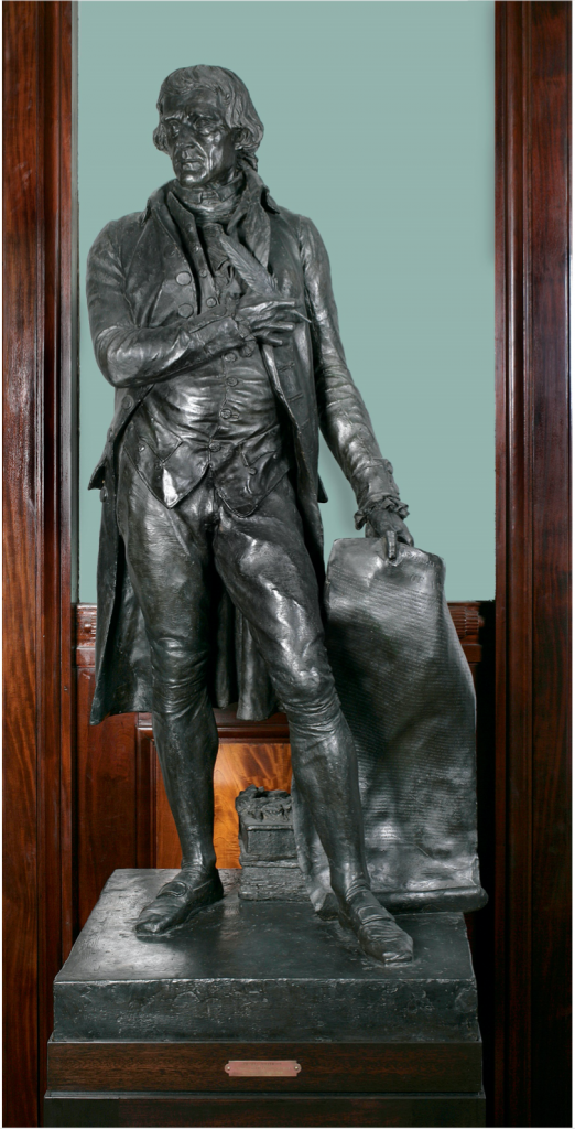 Pierre-Jean David d’Angers, Thomas Jefferson (1833), plaster model. Photo courtesy of Department of Citywide Administrative Services and New York City Council.