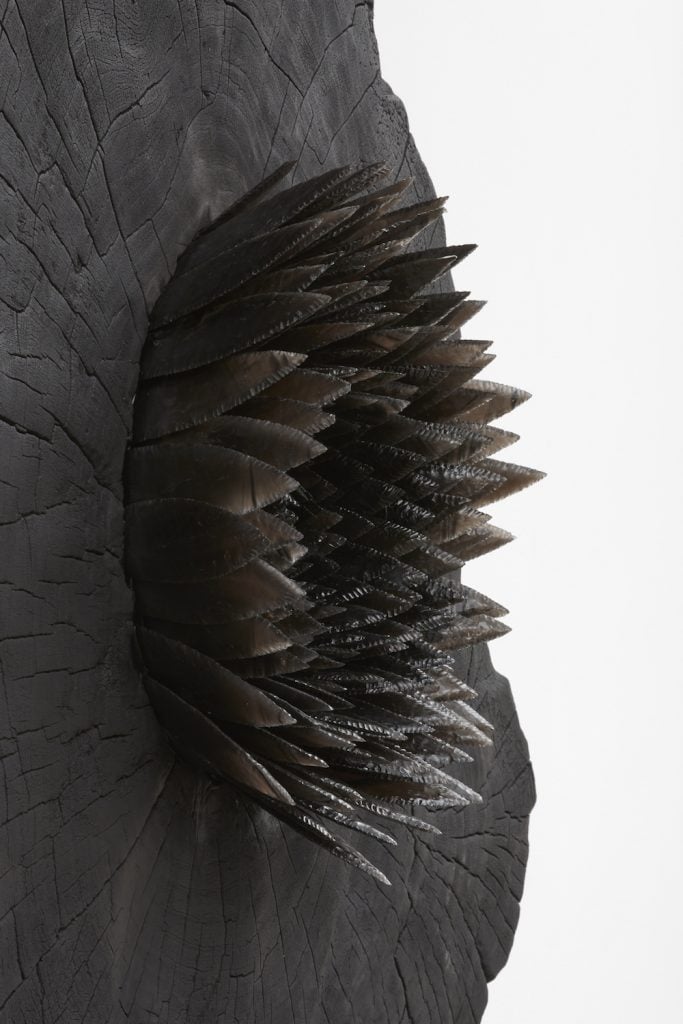 Detail of Hrafntinnublómstur (Obsidian bloom) 2 (2021) by Jónsi. Image courtesy the artist and Tanya Bonakdar Gallery. Photo by Pierre Le Hors.