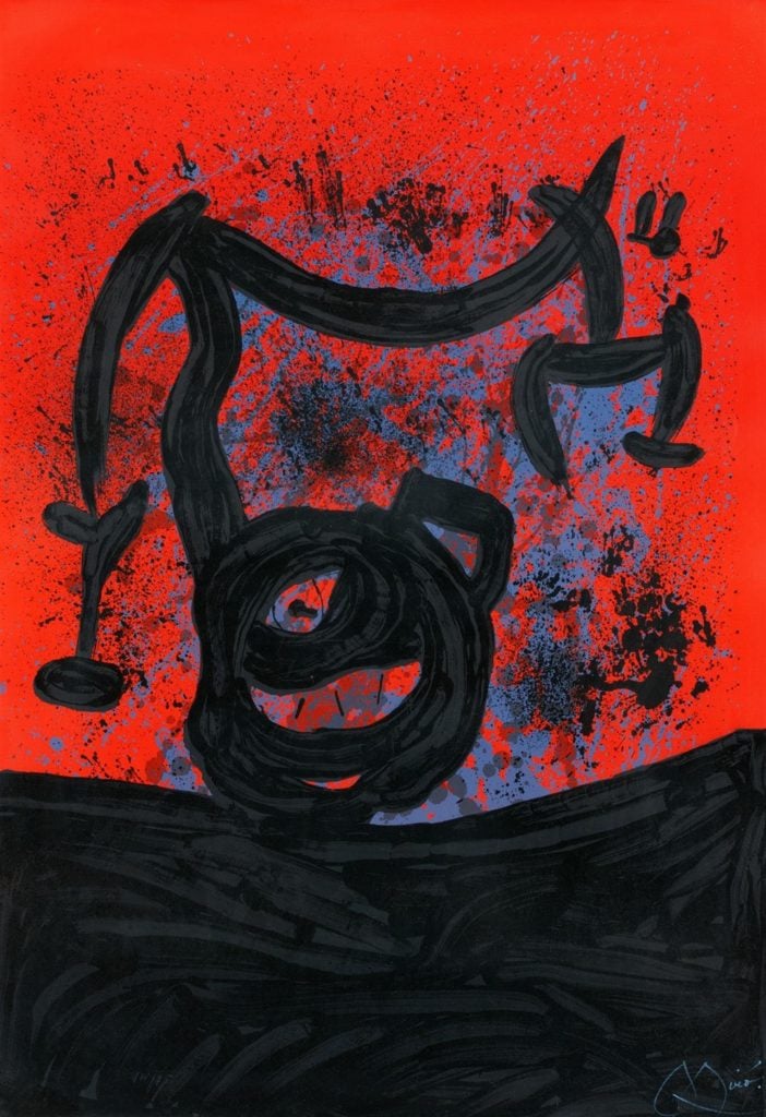 Joan Miro, Equilibre sur l'Horizon (1969). Courtesy of Zeit Contemporary Art.