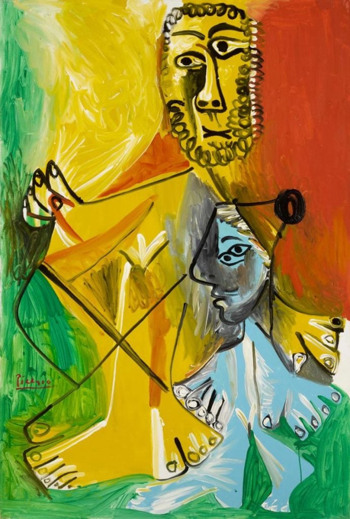Pablo Picasso, <i>Homme et enfant</i> (1969). Courtesy of Sotheby's.