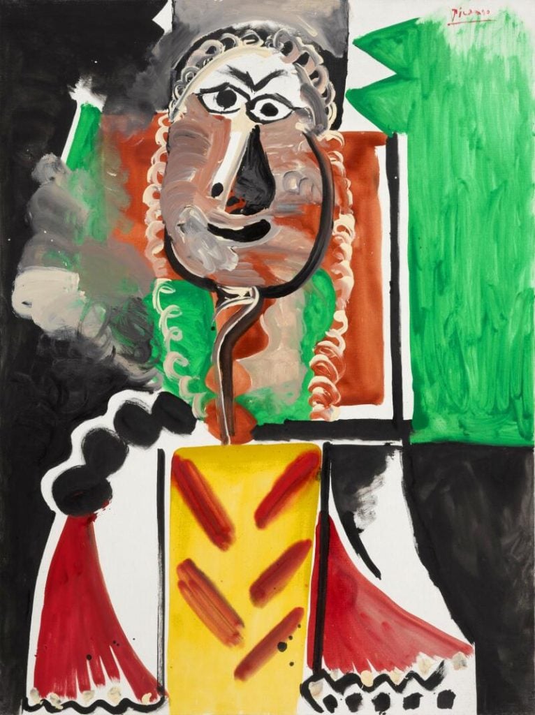 Pablo Picasso, <i>Buste d'homme</i> (1969). Courtesy of Sotheby's.