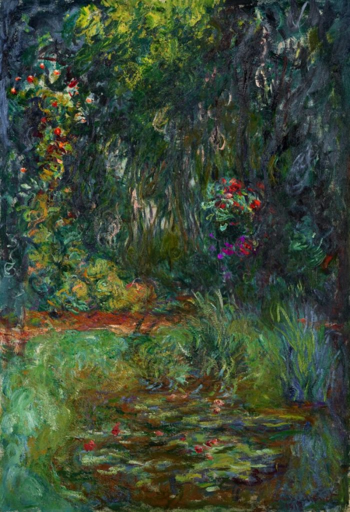 Claude Monet, The corner of the river pond (1918).  Lent by Sotheby's.