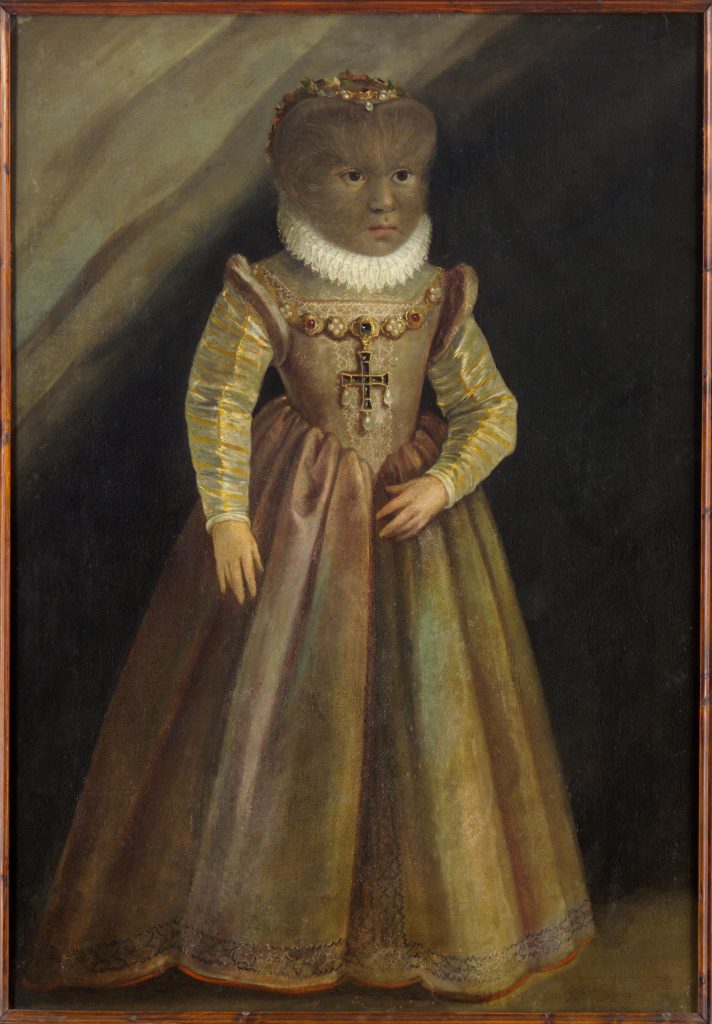 Anonyme, Portrait de Maddalena Gonzales (1580).  Schloss Ambras, Kunsthistoriches Museum, Vienne © KHM-Museumsverband.