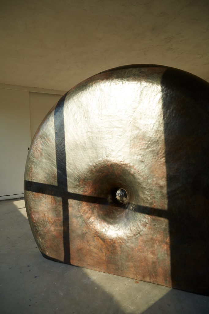 One of Thoreen's copper donuts on display at the duo's Masa gallery. Photo: Tom de Peyret.